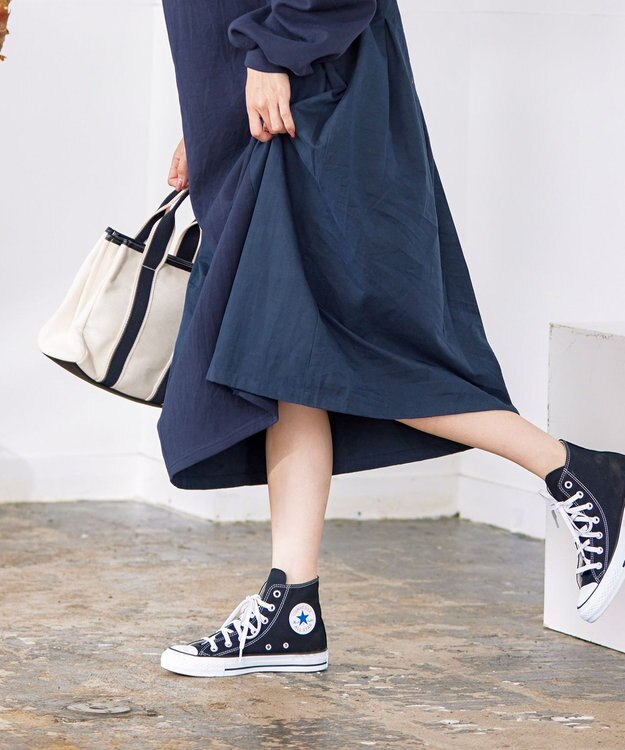 Tiaclasse 【洗える】ダンボール切替パーカーワンピース ネイビー