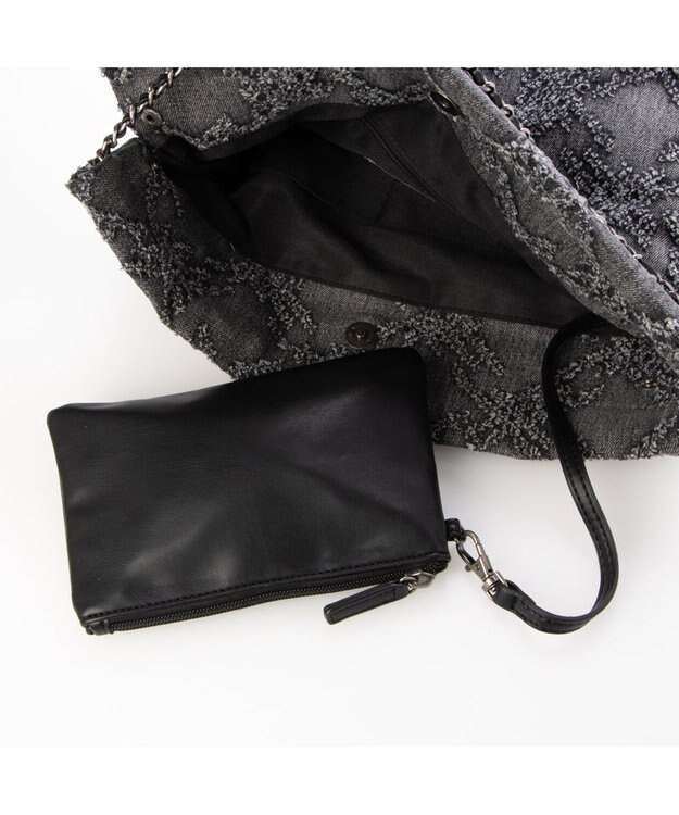 UNBILLION 【テレビ ドラマ着用アイテム】カシュカシュ cachecache / デニム風チェーンバッグ GY