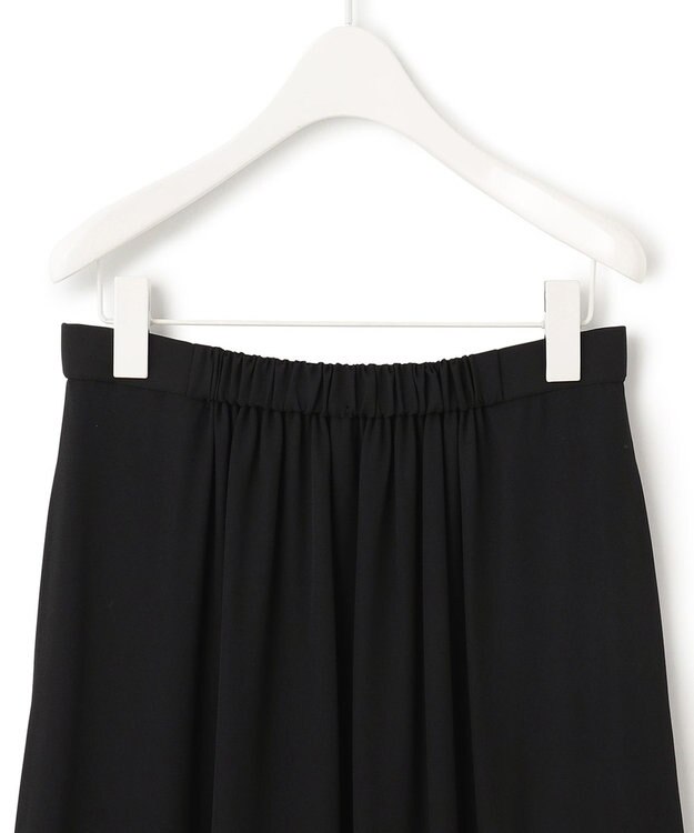 ICB 【洗える】エステルジョーゼット ティアードスカート ブラック系