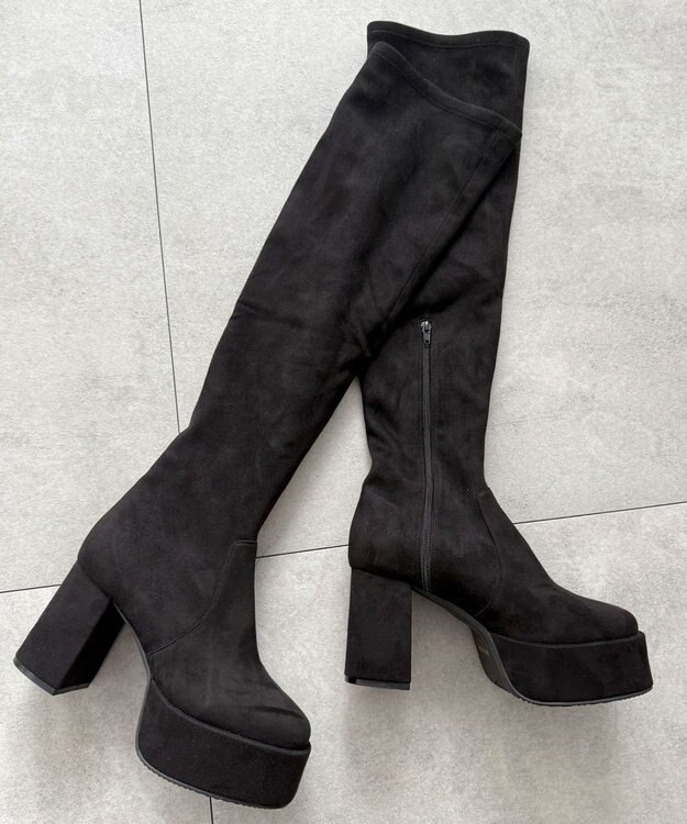 WEGO ニーハイブーツ ブラックその他