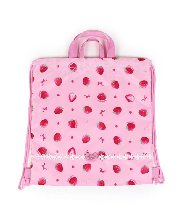Mother garden マザーガーデン 野いちご お着替え巾着 《いちご柄》 -