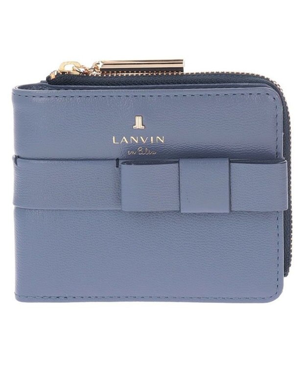 LANVIN en Bleu シャリテ ラウンド二つ折り財布 ブルー