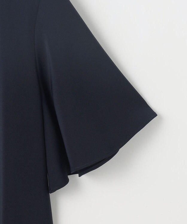 ANY SIS 【接触冷感・吸水速乾・UVカット】サラキレイ スキッパー ブラウス ネイビー