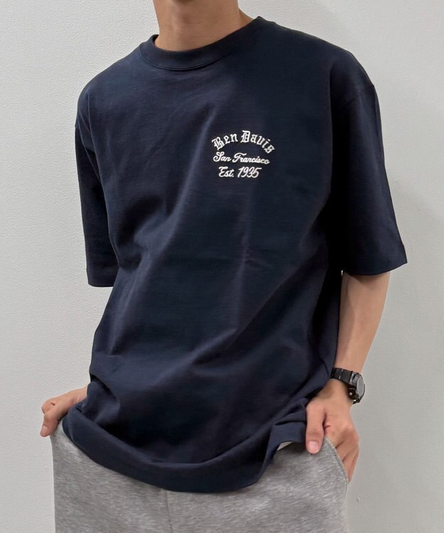 WEGO LOWRDE　EMB　TEE ネイビー