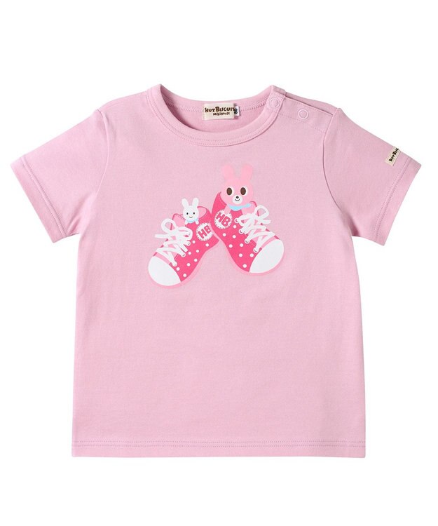 MIKI HOUSE HOT BISCUITS 【80-120cm】プリント 半袖Tシャツ ラベンダー
