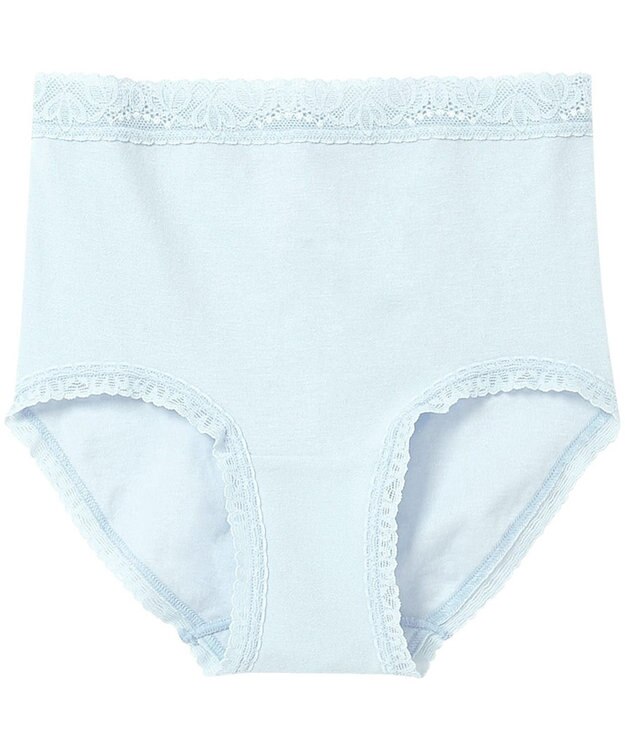 Wing ショーツ 綿混(身生地部) やさしい肌あたり 【デイリーフィット やわらかコットン】 はきこみ丈ふつう EC2330 ウイング／ワコール サックス