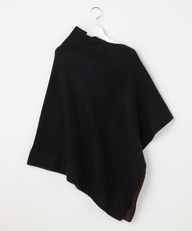 自由区 【カタログ掲載】ボイルドウール ポンチョ ブラック