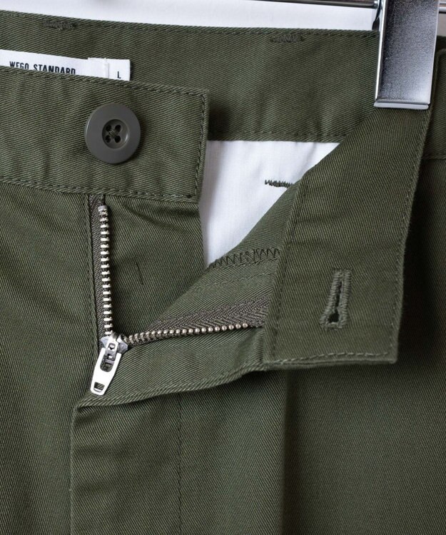 WEGO 【ユニセックス着用ITEM/SMLサイズ展開】ワイドカーゴパンツ カーキ