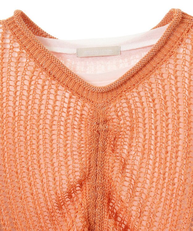 Green Parks ＳＥＴ２点２ｗａｙシャーリングニット＋インナー Orange