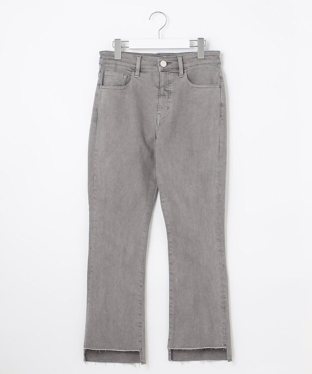 自由区 【XSサイズ～/洗える】365DENIM アンクルフレア パンツ ライトグレー系