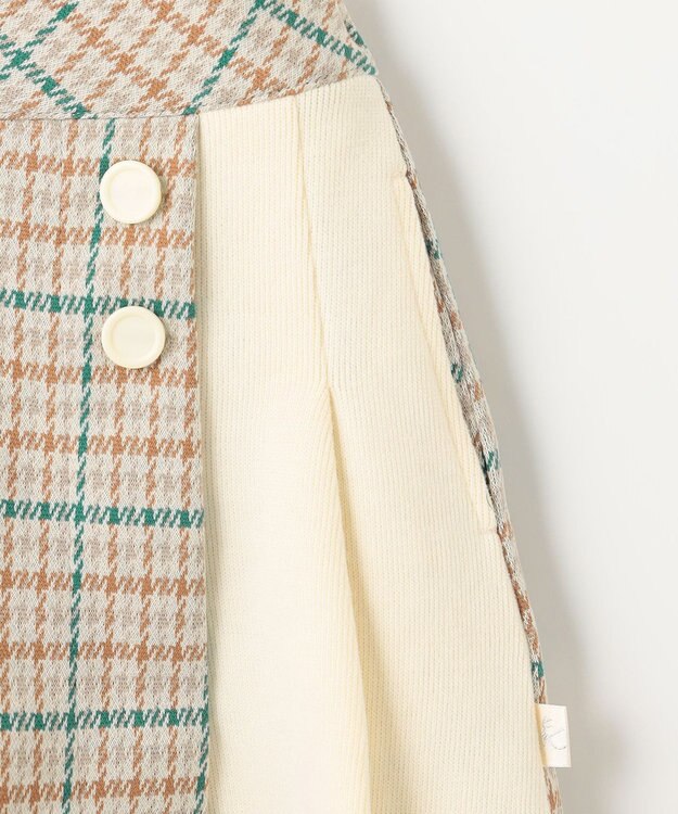 組曲 KIDS 【110-140㎝】チェック キュロット クリーム系