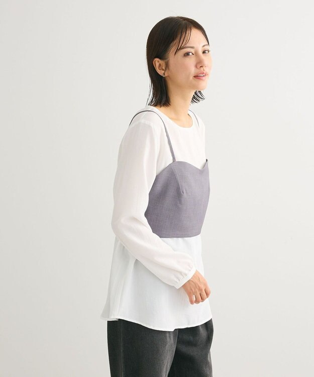 Green Parks ＳＥＴ２点　ビスチェ＋チュニック Gray Mixture