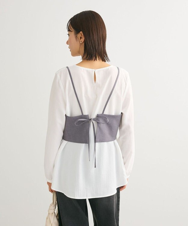 Green Parks ＳＥＴ２点　ビスチェ＋チュニック Gray Mixture