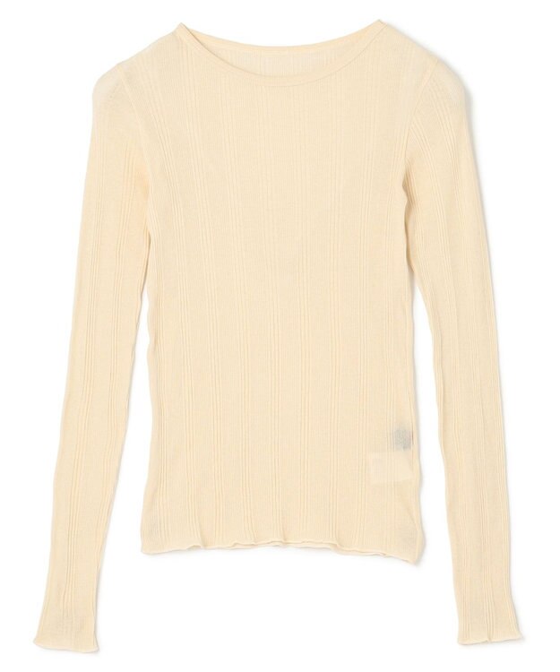 uncrave 【手洗い可】シアー ランダムリブ カットソー（uncrave STANDARD） エクリュ