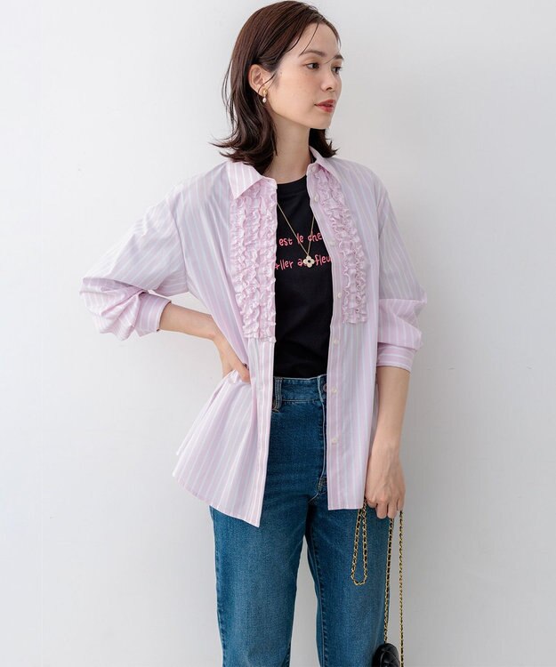 組曲 S 【Flower Collection】プリントTシャツ ブラック系