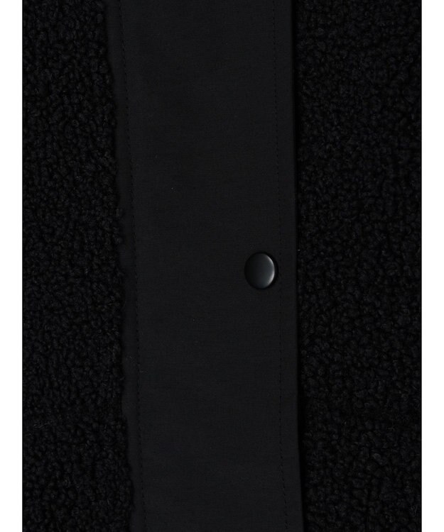 Green Parks ボアミドル丈ベスト Black