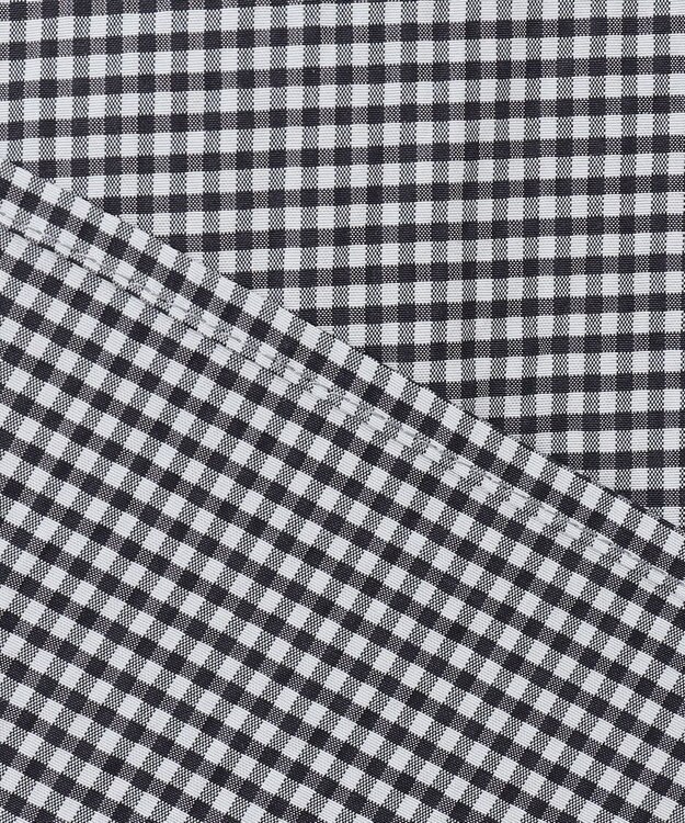 J.PRESS LADIES 【洗える】バイカラーギンガム&ストライプ ブラウス ネイビー系3