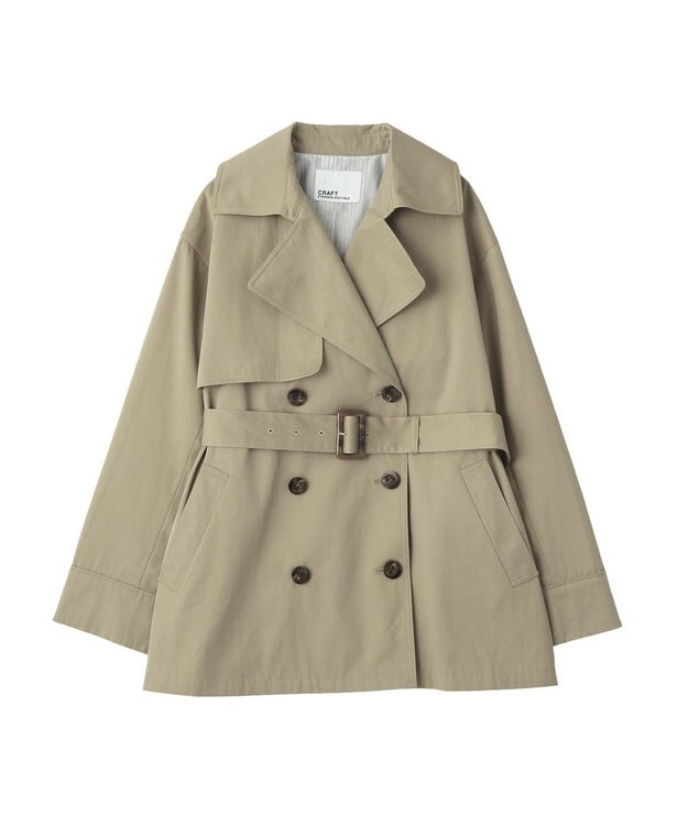 CRAFT STANDARD BOUTIQUE ワイドカフスミディトレンチコート Khaki
