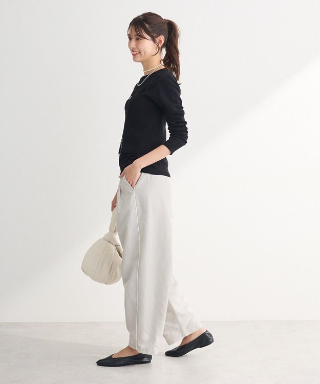 Green Parks ＳＥＴ２点ニットキャミビスチェ＋プルオーバー Black