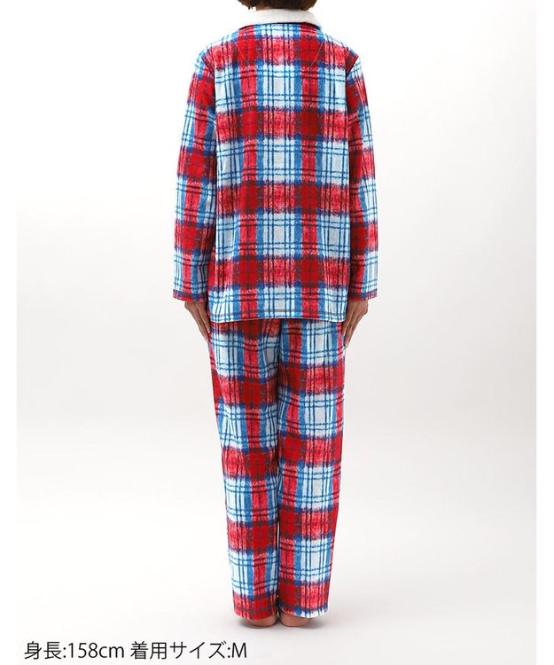 WACOAL パジャマ 【AVOCA×ワコール】 長袖 長ズボン あったか レディース BDW748 /ワコール レッド