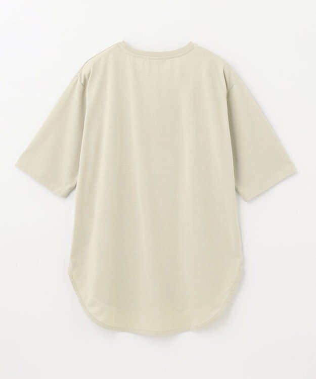 ANY L 【洗える】フロッキーロゴ Tシャツ オイスター