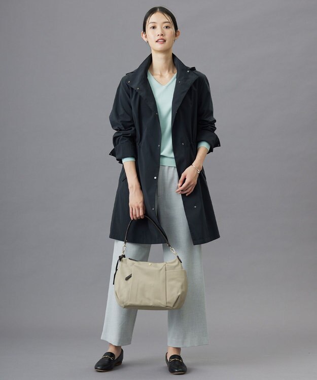 J.PRESS LADIES L 【洗える・撥水】Artirosa モッズ コート ネイビー系