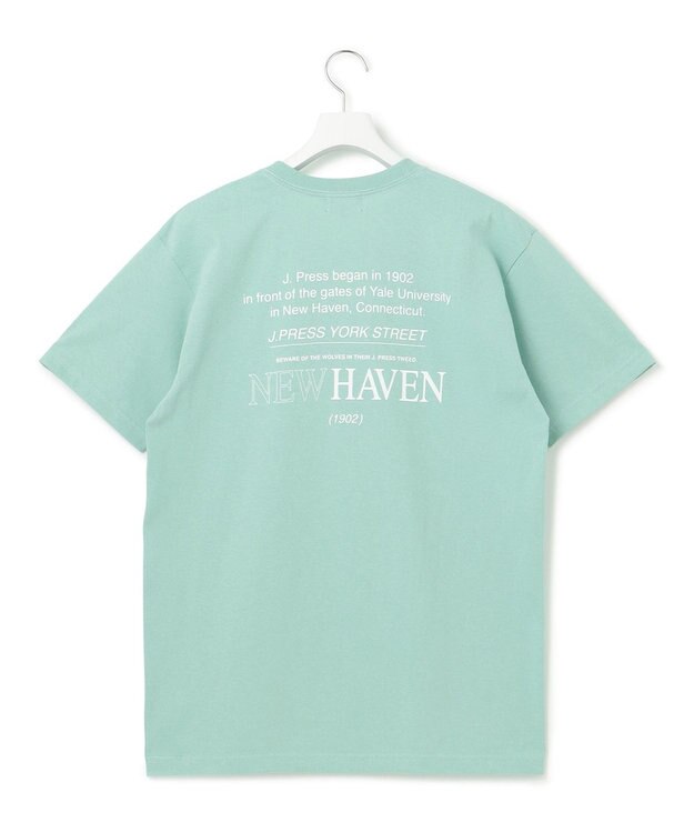 J.PRESS YORK STREET 【UNISEX】バックプリントTシャツ ピーコックグリーン系