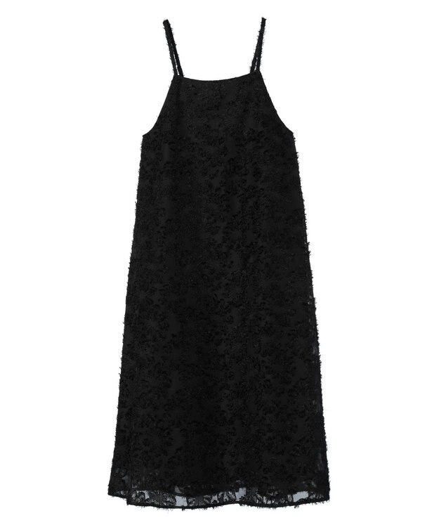 earth music&ecology フラワージャガードキャミワンピース Black