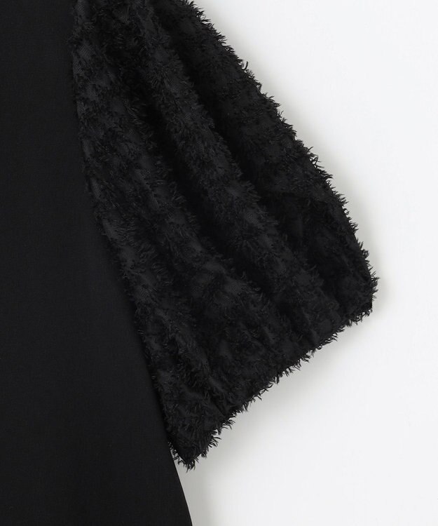 組曲 華感コンビネーションスリーブ カットソー ブラック系