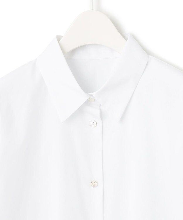 ICB 【洗える】コットンナイロンシャーティング ベーシックシャツ オフホワイト系