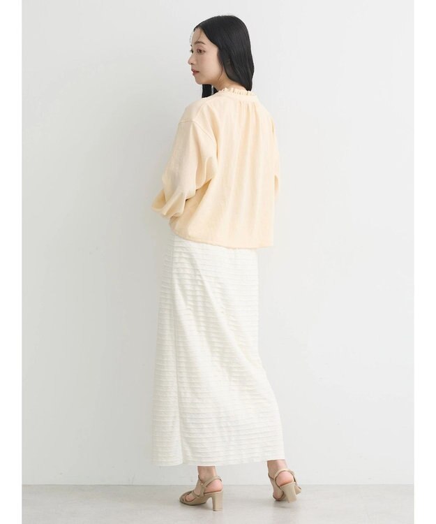 earth music&ecology カフタンフリルブラウス Yellow