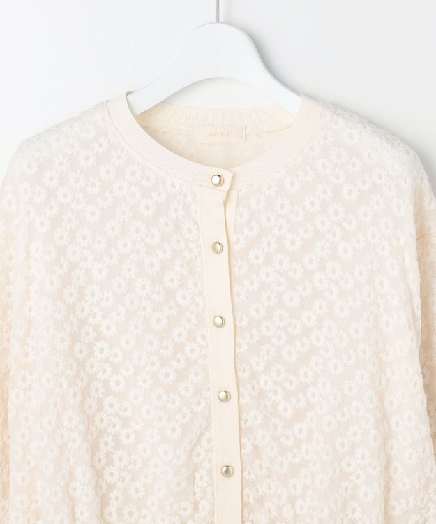 ANY SIS S レーシー ニット ブルゾン オフ