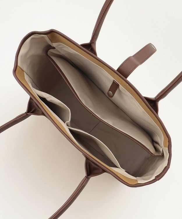 J.PRESS MEN レザーコンビトートバッグ ブラウン系