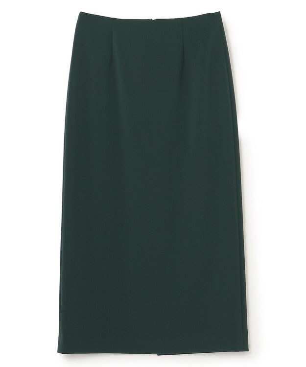 BEIGE， 【洗える】ALTHEA / ダンボールジャージーハイウエストIラインスカート Forest Green