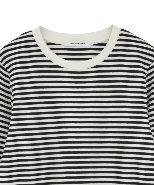 AMERICAN HOLIC クルーネックロングプルオーバー Border