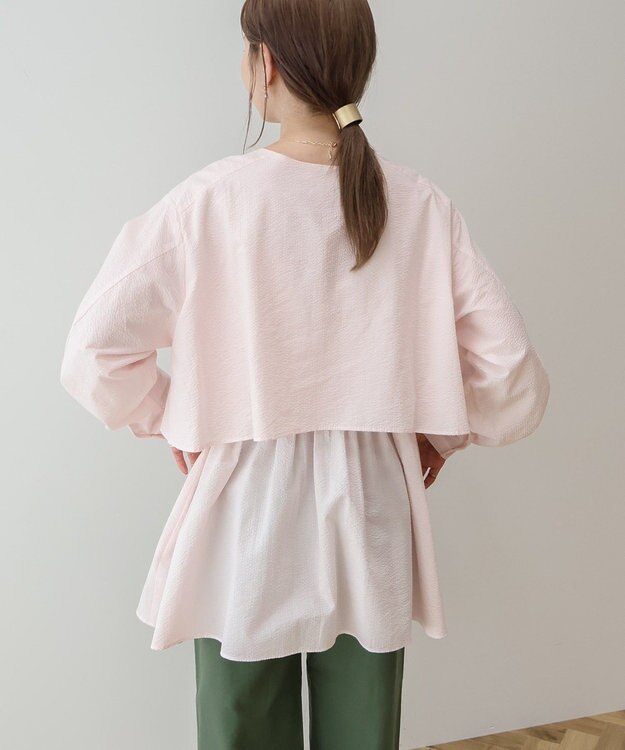 AMERICAN HOLIC サッカーティアードロングブラウス Pink