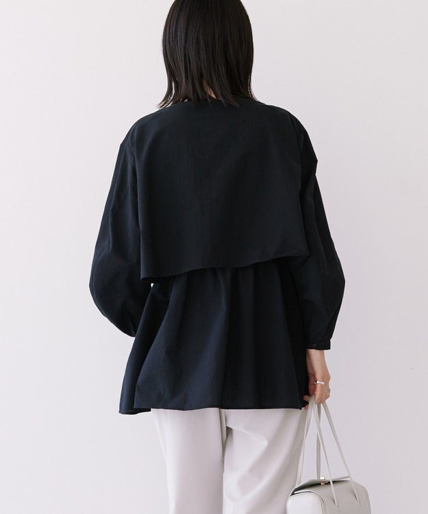 AMERICAN HOLIC サッカーティアードロングブラウス Black