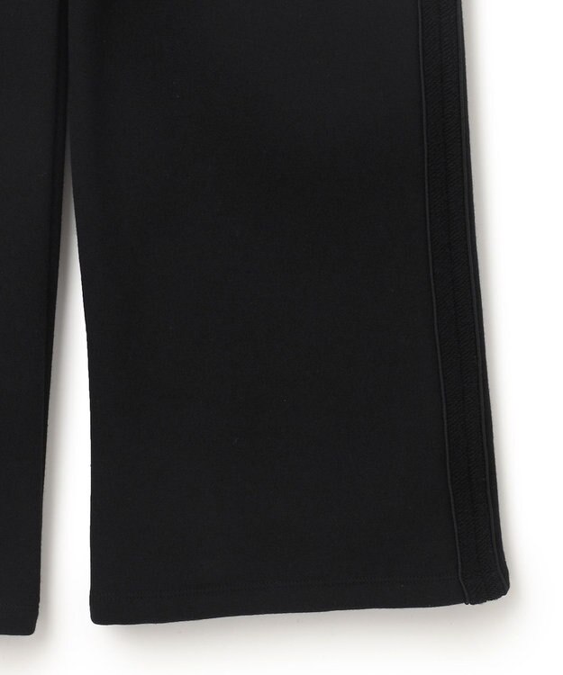 BEIGE， 【BEIGE,ecru/WEB限定・洗える】LOOP BACK / コットンワイドストレートパンツ Black