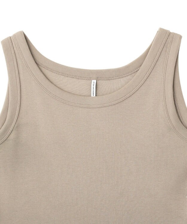 AMERICAN HOLIC テレコタンクトップ Gray Beige