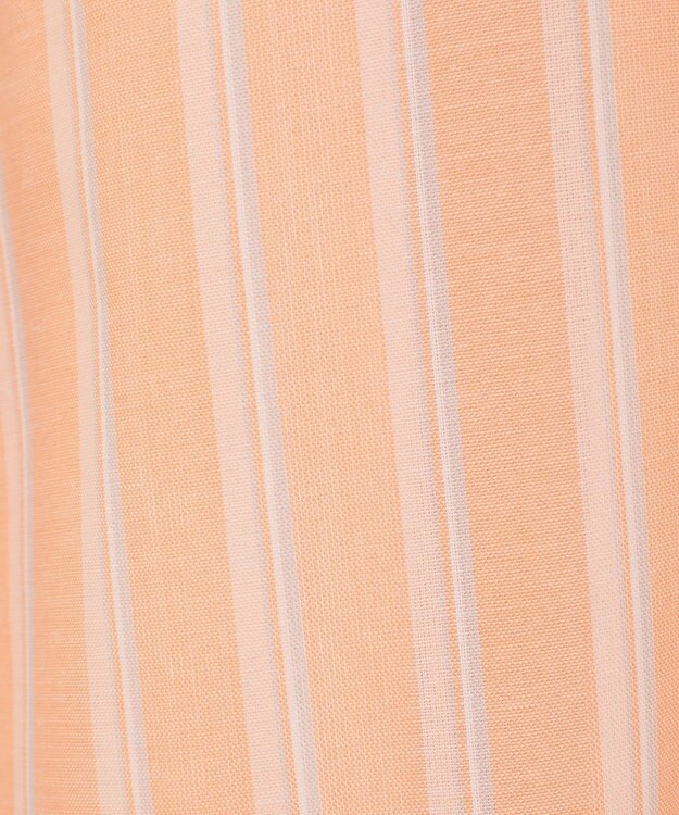 Green Parks 綿麻混５分袖ターンバックシャツ Orange