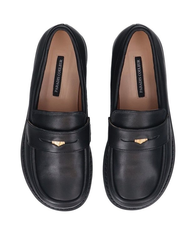 Bridget Birkin 【PARADIS COULEUR】オブリークトウペニーローファー ブラック