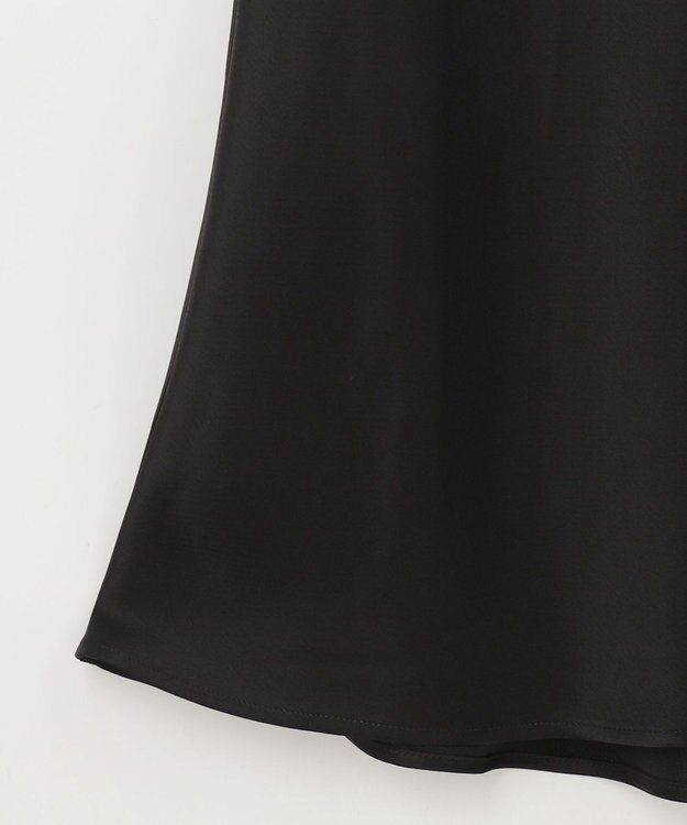 GRACE CONTINENTAL サテンバイアスロングスカート ブラック