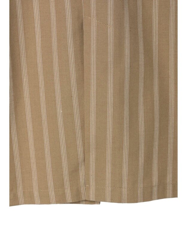 Green Parks 綿麻混シングルミディ丈ベスト Black