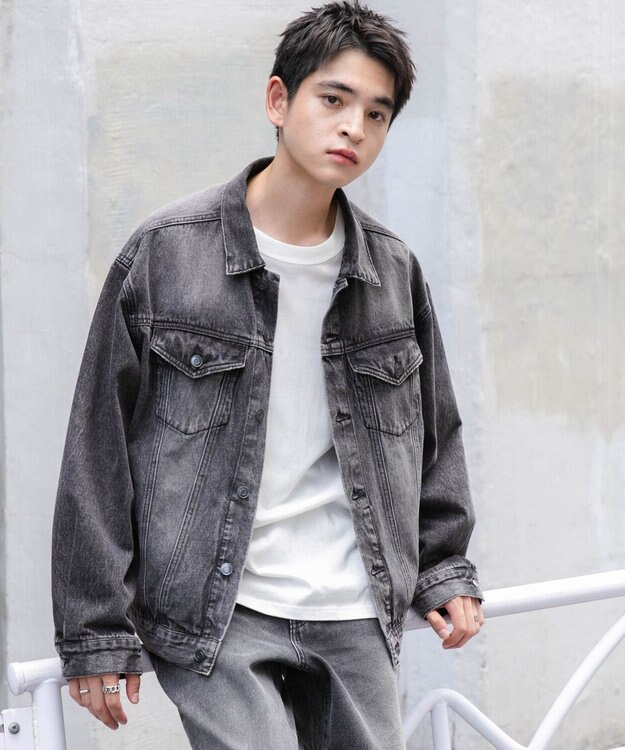 WEGO 【ユニセックス着用ITEM】BIGデニムジャケット デニムブラックソノタ