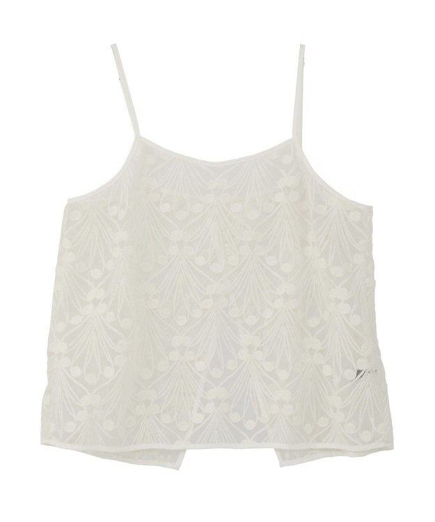 YECCA VECCA 【2点SET】刺繍レースキャミセットハイネックニット Ivory