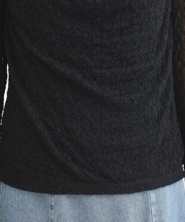 Green Parks ・ＳＵＧＡＲ　ＳＰＯＯＮ　ドレープレースプルオーバ Black