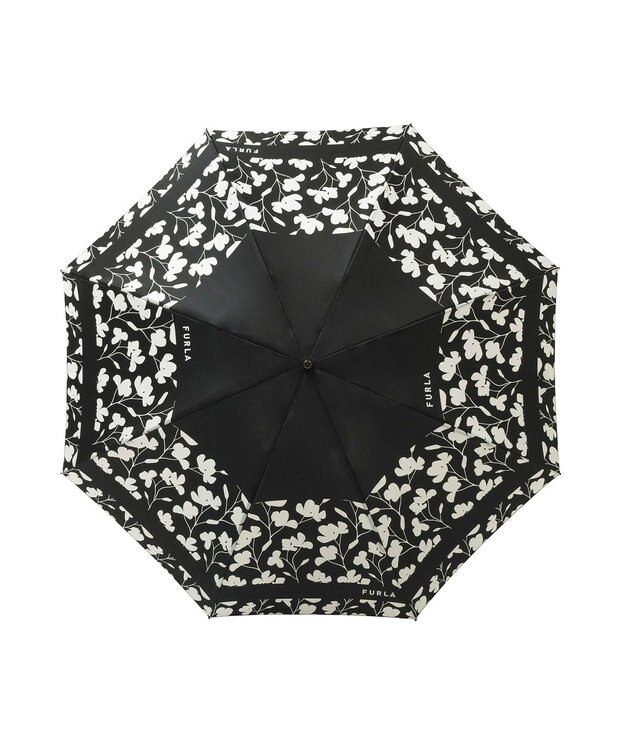 MOONBAT 【折りたたみ雨傘】フルラ (FURLA)  カメリア 折りたたみ傘 UV ブラック