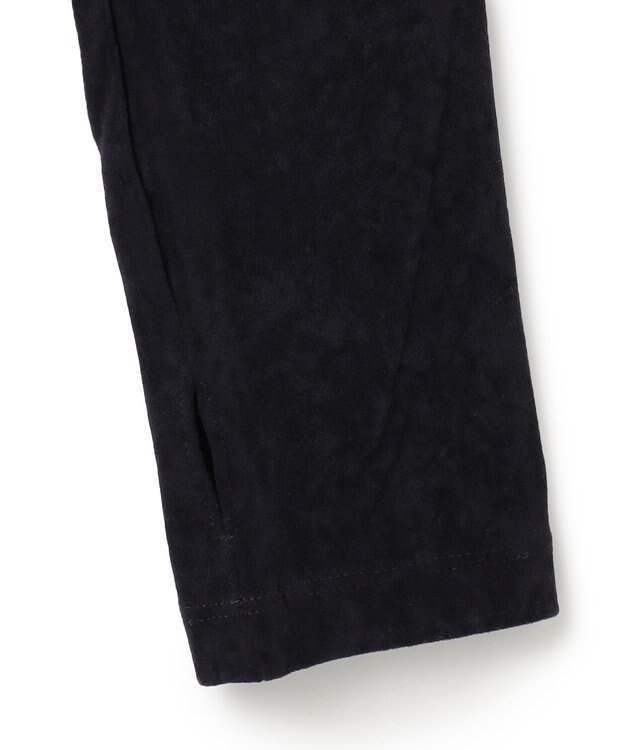 BEIGE， 【洗える・BAILA掲載】BUTLER / ストレッチベロアボートネックカットソー Black