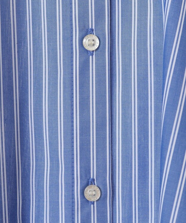 AMERICAN HOLIC 【WEB限定】イージーケアバックギャザーリボンシャツ Stripe Sax