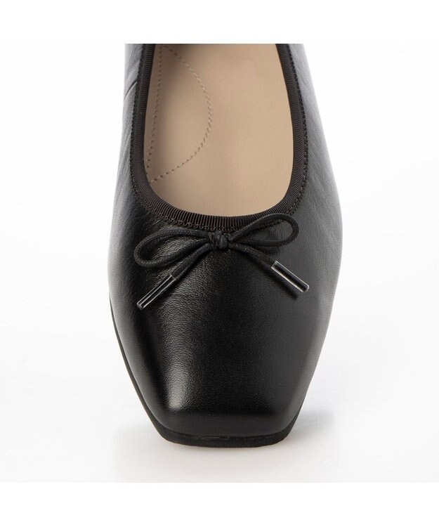 ing <ing>【WEB限定】スクエアトゥバレエシューズ ブラック